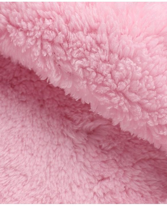 Babyhug Cable Fur- Lined Knit Full Sleeves Hooded Sweater with Crown Patch - Dark Pink