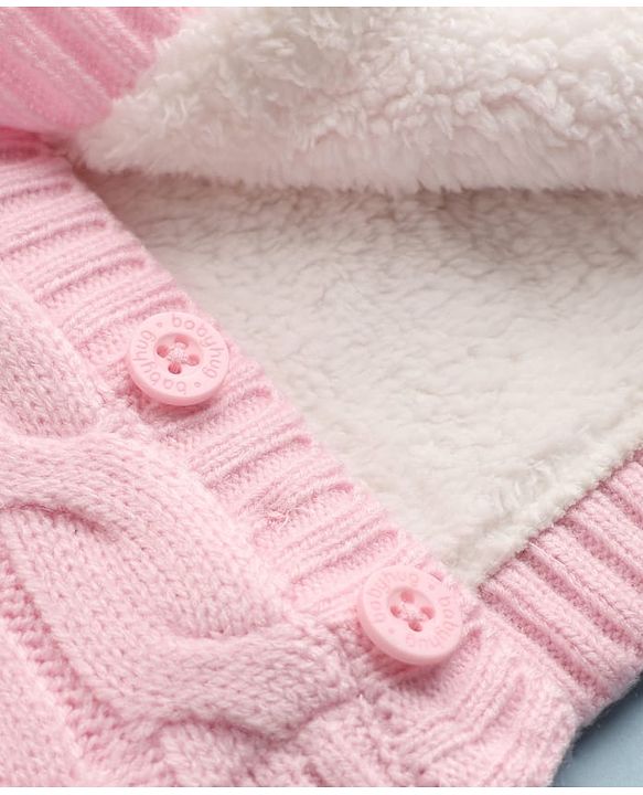 Babyhug Fur- Lined Hooded Sweater PINK 18-24m
