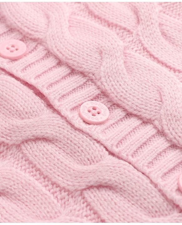 Babyhug Fur- Lined Hooded Sweater PINK 18-24m