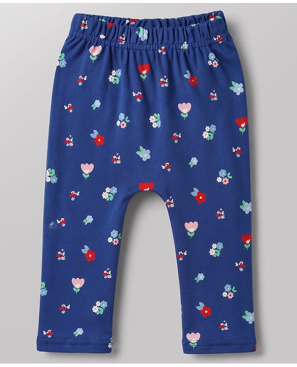 Babyhug Interlock Knit Full Length Printed Diaper Leggings Pack of 3 - Multicolor