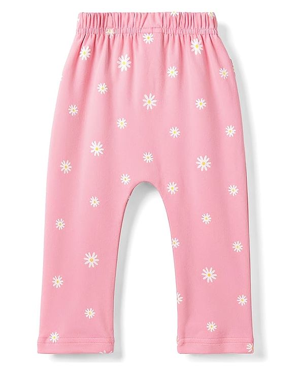 Babyhug Interlock Knit Full Length Diaper Leggings with Fox & Star Print Pack of 3 - Multicolor