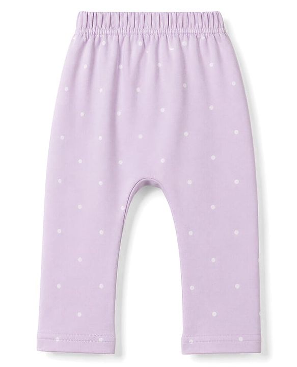 Babyhug Interlock Knit Full Length Diaper Leggings with Fox & Star Print Pack of 3 - Multicolor