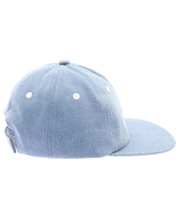 Babyhug Denim Woven Baseball Cap With Text Embroidery Light Blue - Diameter 14.5 cm
