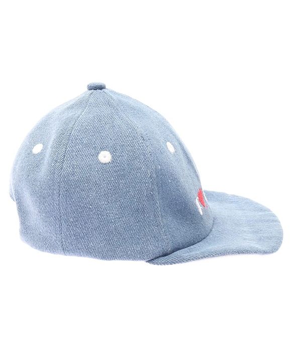 Babyhug Denim Woven Baseball Cap With Text Embroidery Light Blue - Diameter 14.5 cm