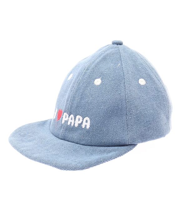 Babyhug Denim Woven Baseball Cap With Text Embroidery Light Blue - Diameter 14.5 cm