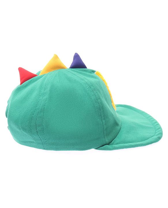 Babyhug 100% Cotton Woven Baseball Cap With Text Embroidery Green - Diameter 14.5 cm
