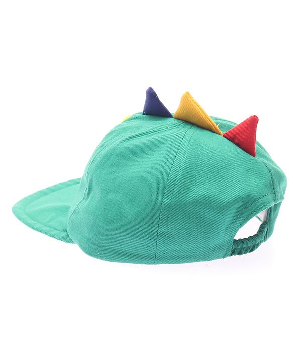 Babyhug 100% Cotton Woven Baseball Cap With Text Embroidery Green - Diameter 14.5 cm