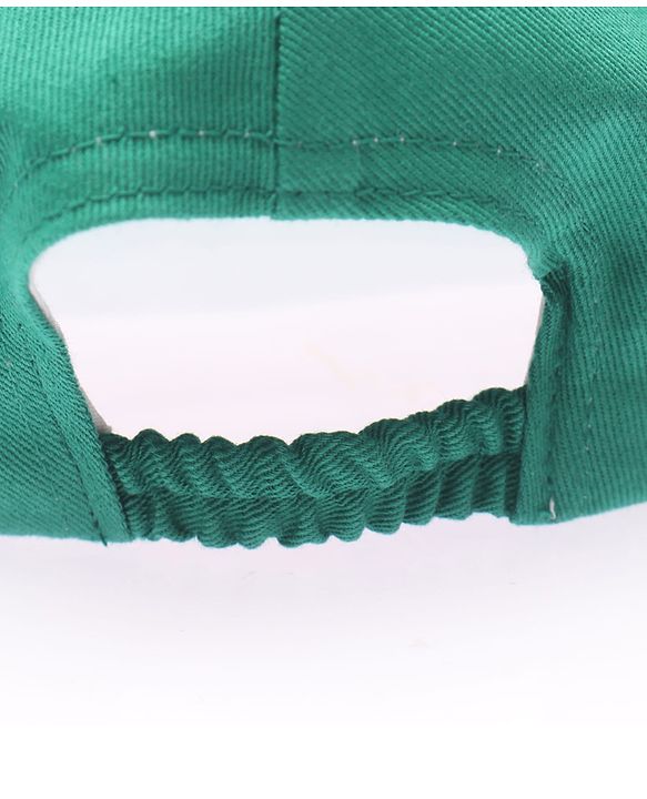 Babyhug 100% Cotton Woven Baseball Cap With Text Embroidery Green - Diameter 14.5 cm
