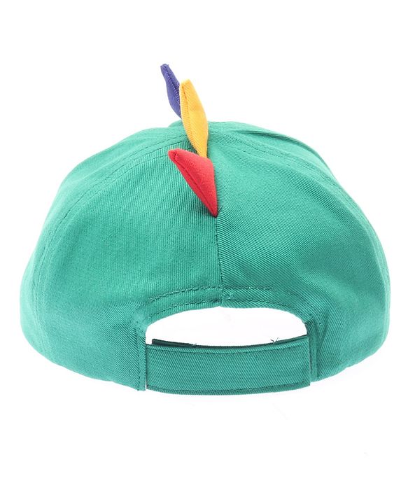 Babyhug 100% Cotton Woven Baseball Cap With Text Embroidery Green - Diameter 14.5 cm