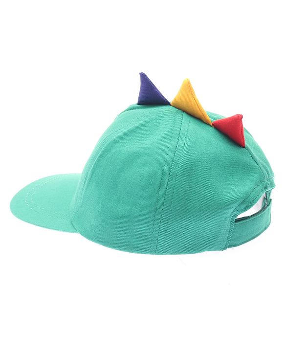Babyhug 100% Cotton Woven Baseball Cap With Text Embroidery Green - Diameter 14.5 cm