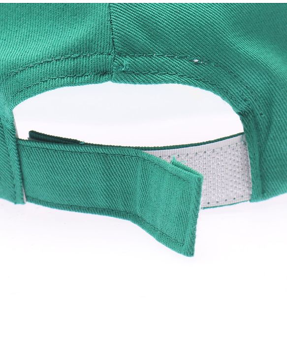 Babyhug 100% Cotton Woven Baseball Cap With Text Embroidery Green - Diameter 14.5 cm