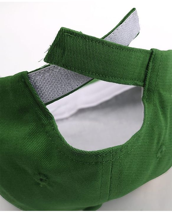Babyhug 100% Cotton Woven Summer Cap With Text Emroidery & Dino Applique Olive Green - Diameter 20.5 cm