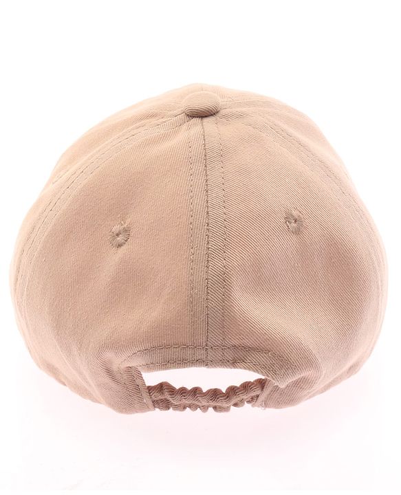 Babyhug 100% Cotton Woven Text Embroidered Baseball Cap Light Brown - Diameter 19 cm