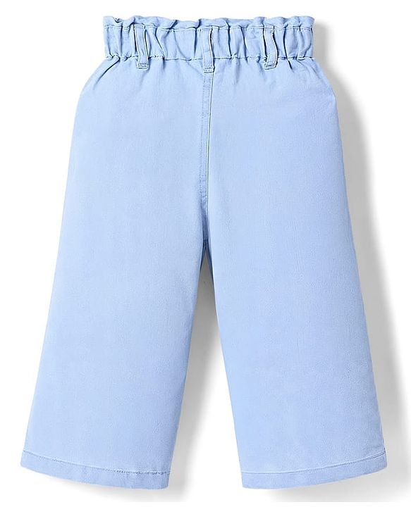 Babyhug Disney Denim Woven Full Length Jeans With Minnie Mouse Graphic - Blue