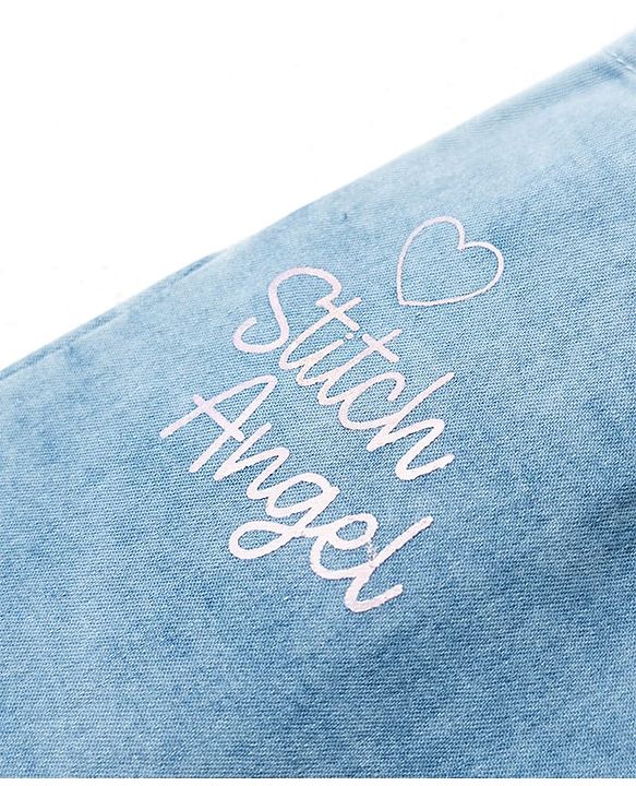 Babyhug Disney Denim Woven Full Length Jeans With Stitch Graphics - Blue