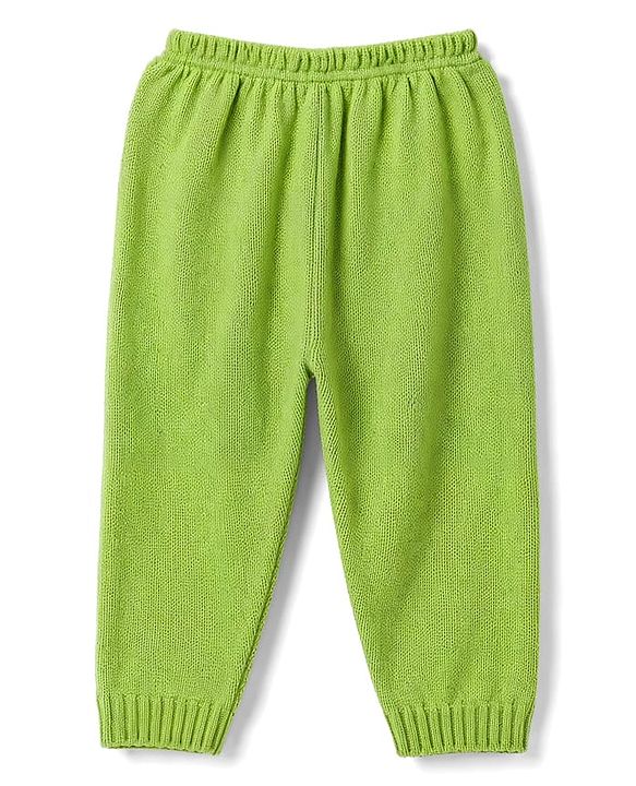 Babyhug Knit Full Sleeves Striped Sweater Set - Green