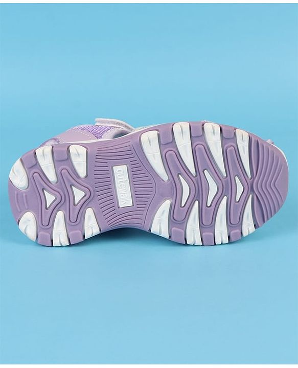Cute Walk by Babyhug Velcro Closure Solid Sandals - Purple