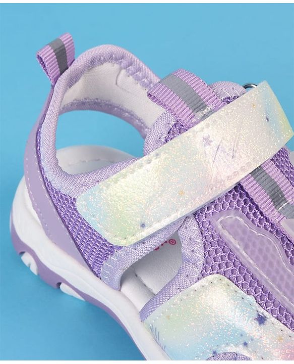 Cute Walk by Babyhug Velcro Closure Solid Sandals - Purple