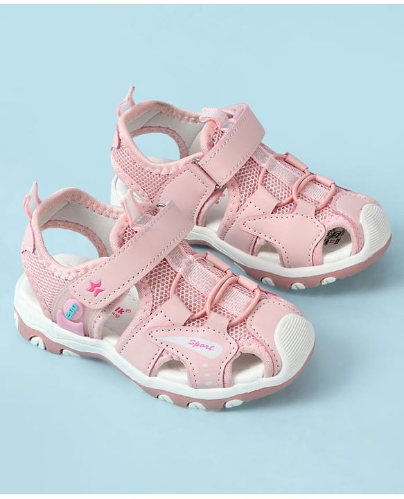 Cute Walk by Babyhug Velcro Closure Text Printed Sandal - Pink
