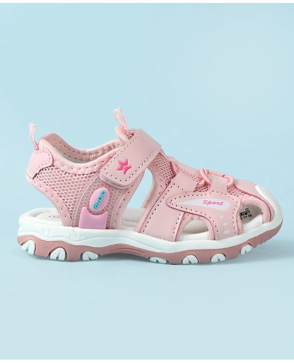 Cute Walk by Babyhug Velcro Closure Text Printed Sandal - Pink