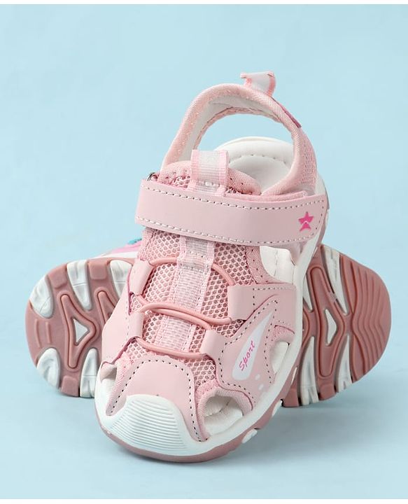 Cute Walk by Babyhug Velcro Closure Text Printed Sandal - Pink