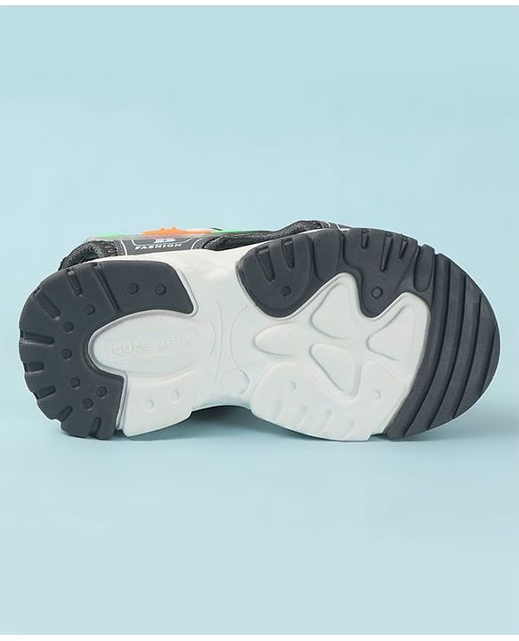Cute Walk by Babyhug Solid Sandals - Grey