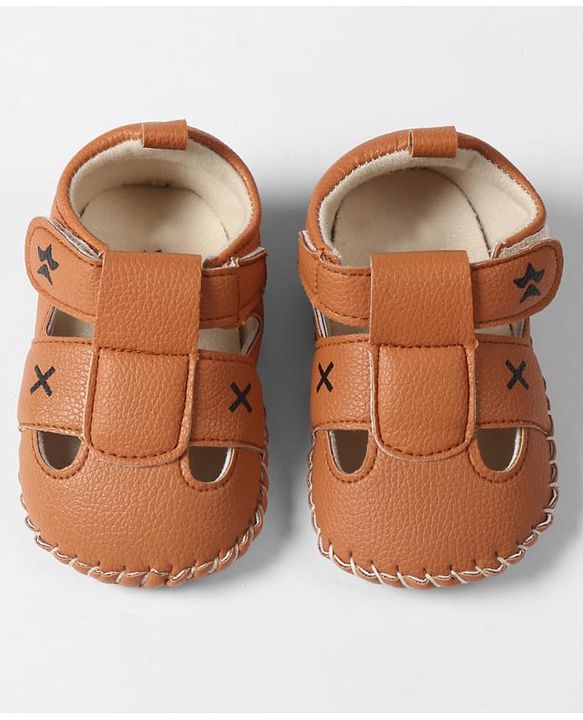 Cute Walk by Babyhug Velcro Closure Booties - Brown