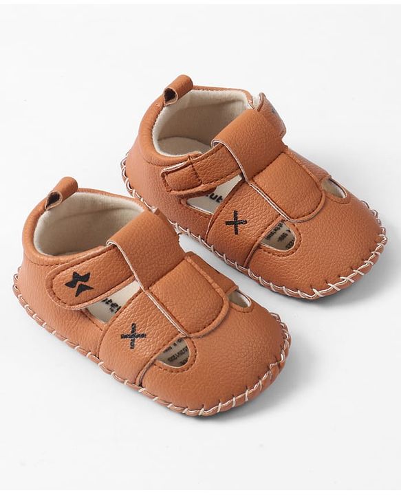 Cute Walk by Babyhug Velcro Closure Booties - Brown