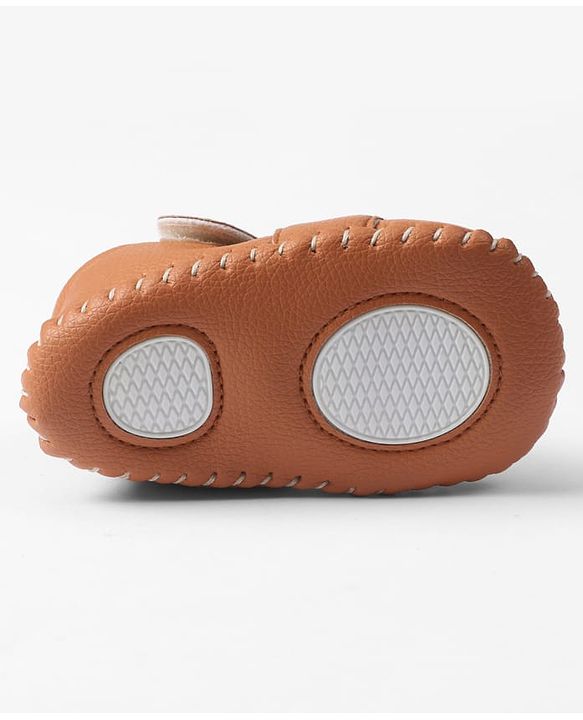 Cute Walk by Babyhug Velcro Closure Booties - Brown