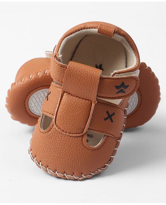 Cute Walk by Babyhug Velcro Closure Booties - Brown