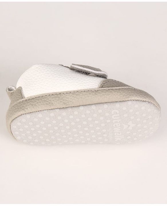 Cute Walk by Babyhug Velcro Closure Solid Booties - Grey