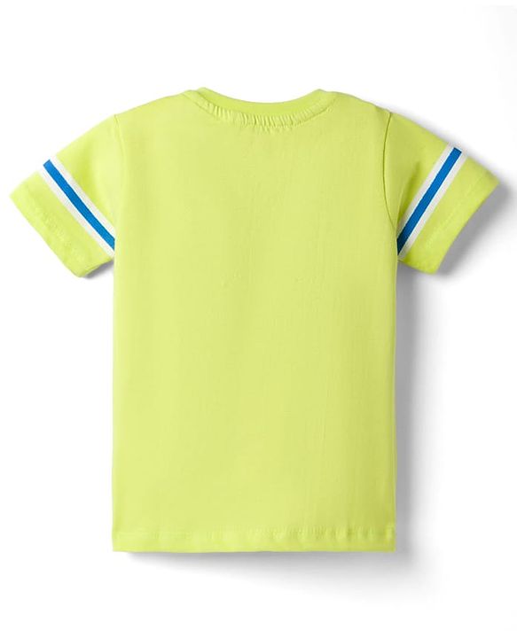 Babyhug Marvel Cotton Single Jersey Knit Half Sleeves T-Shirt with Captain America Graphic- Light Green