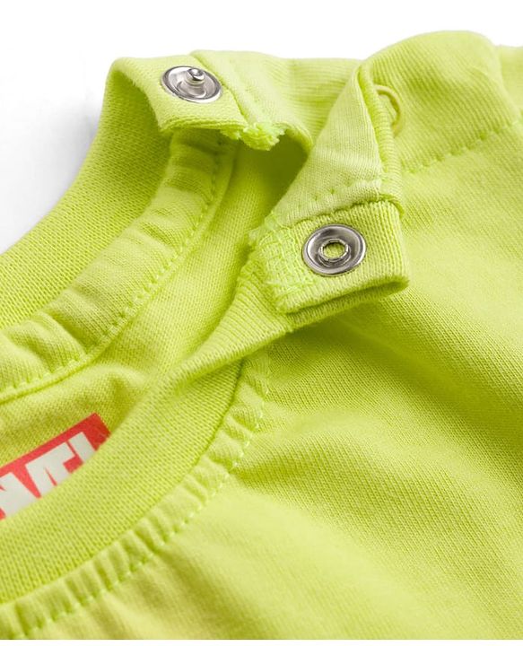 Babyhug Marvel Cotton Single Jersey Knit Half Sleeves T-Shirt with Captain America Graphic- Light Green