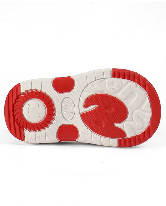 Cute Walk by Babyhug Velcro Closure Sandals with Pineapple Applique - Orange