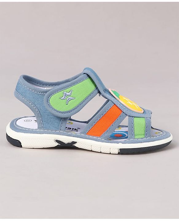Cute Walk by Babyhug Velcro Closure Sandals with Pineapple Applique - Orange