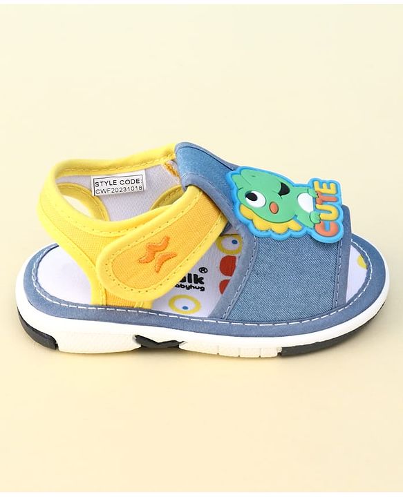 Cute Walk by Babyhug Velcro Closure Sandal With Dino Applique - Blue