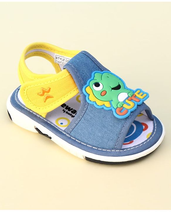 Cute Walk by Babyhug Velcro Closure Sandal With Dino Applique - Blue