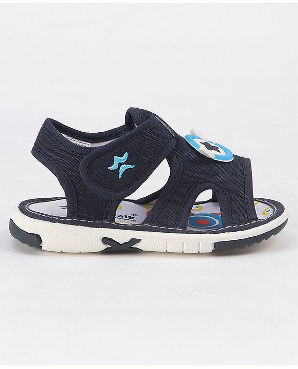 Cute Walk by Babyhug Velcro Closure Sandals with Applique - Navy Blue