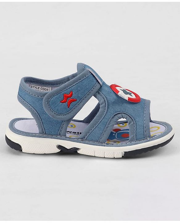Cute Walk by Babyhug Velcro Closure Sandals with Applique - Navy Blue