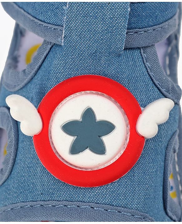 Cute Walk by Babyhug Velcro Closure Sandals with Applique - Navy Blue