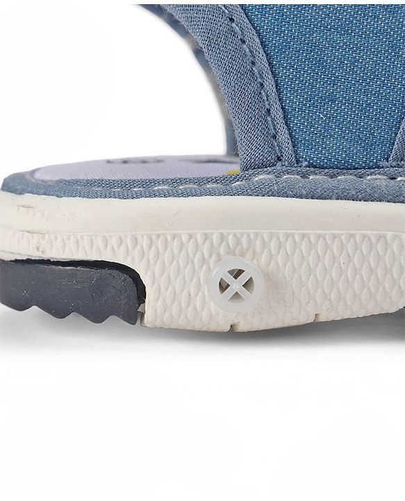 Cute Walk by Babyhug Velcro Closure Sandals with Applique - Navy Blue