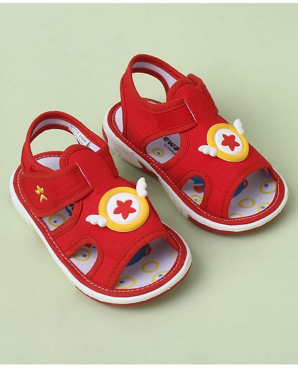 Cute Walk by Babyhug Velcro Closure Sandals with Applique - Navy Blue