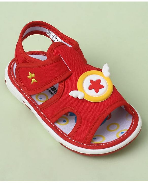 Cute Walk by Babyhug Velcro Closure Sandals with Applique - Navy Blue