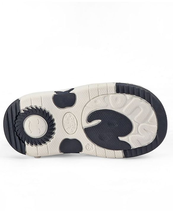 Cute Walk by Babyhug Velcro Closure Sandals with Astronaut Applique - Navy Blue