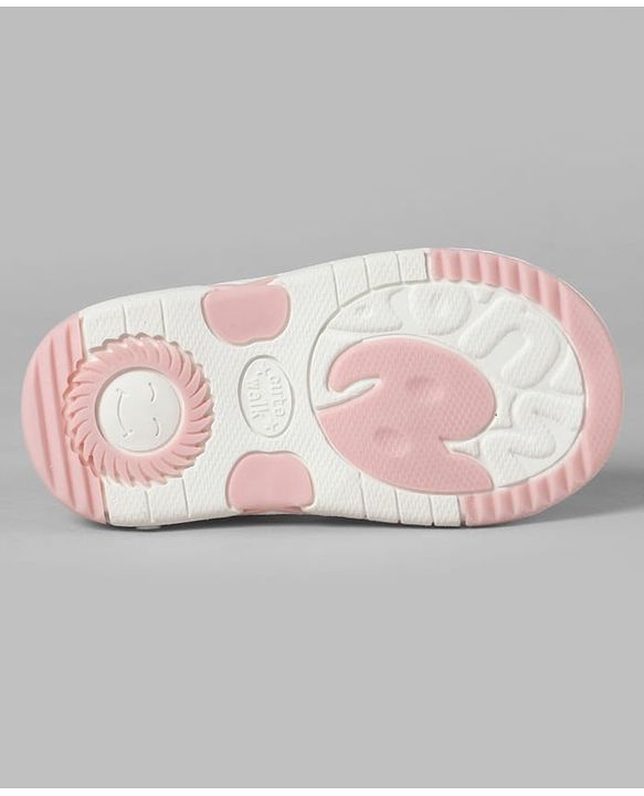 Cute Walk by Babyhug Velcro Closure Sandals With Floral Applique - Pink
