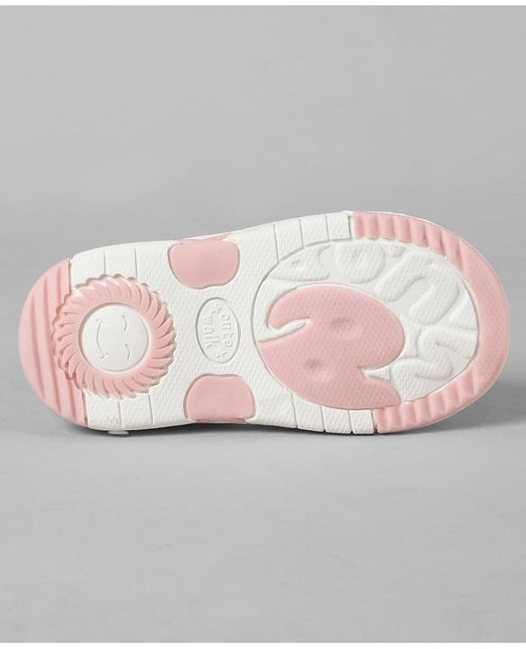 Cute Walk by Babyhug Velcro Closure Sandals With Floral Applique - Pink