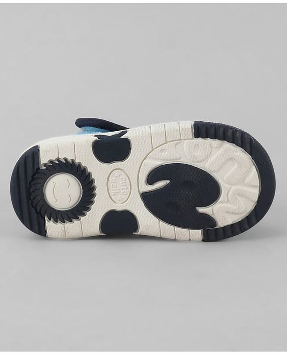Cute Walk by Babyhug Mesh Velcro Closure Sandal With Bear Print - Blue
