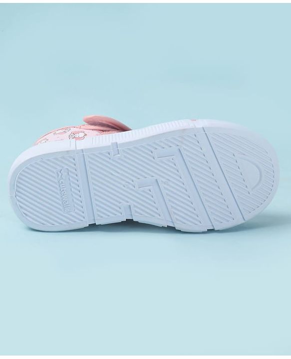 Cute Walk by Babyhug Velcro Closure Sandals with Elephant Print - Pink