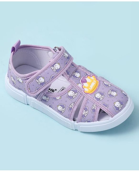 Cute Walk by Babyhug Velcro Closure Sandals with Elephant Print - Pink
