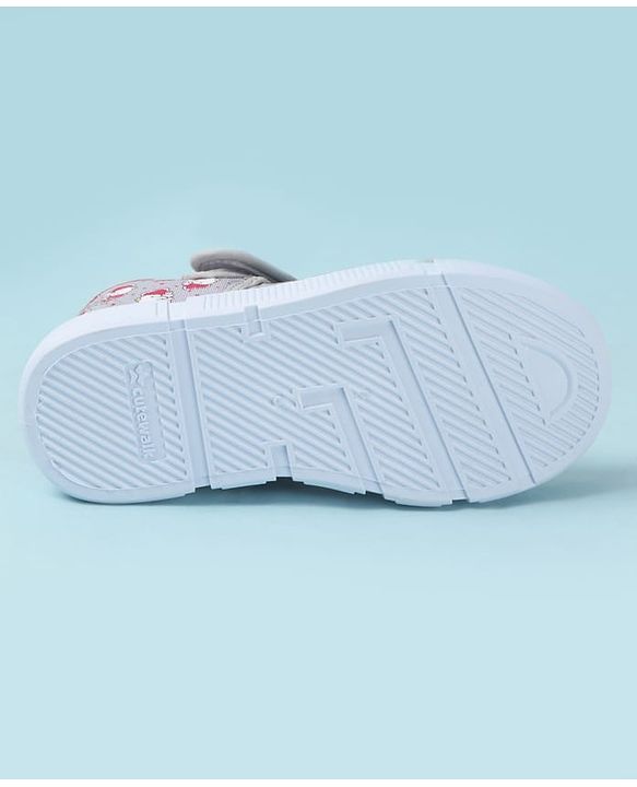 Cute Walk by Babyhug Velcro Closure Sandals with Elephant Print - Pink